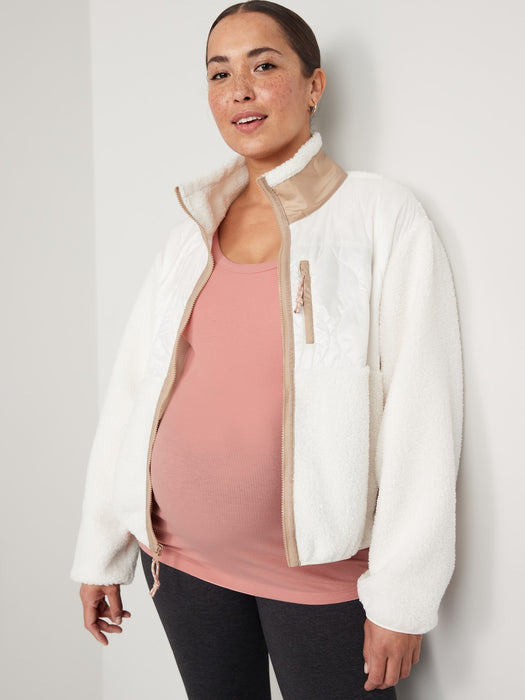 Maternity UltraLite Rib-Knit Long-Sleeve T-Shirt - Pink