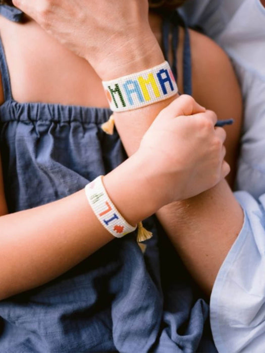 HART Mini and Me Rainbow MAMA and ILY Bracelet Set