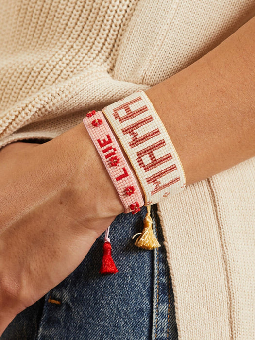 White and Pink Flower MAMA - Pink