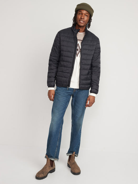 Water-Resistant Lightweight Quilted Jacket for Men