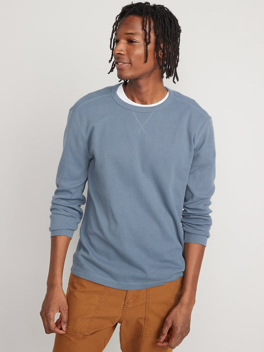 Thermal-Knit Long-Sleeve T-Shirt 3-Pack for Men - Blue