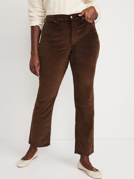High-Waisted OG Straight Velvet Pants for Women