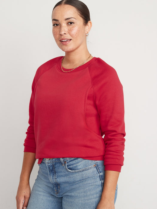 Maternity Vintage Nursing Sweatshirt - Red
