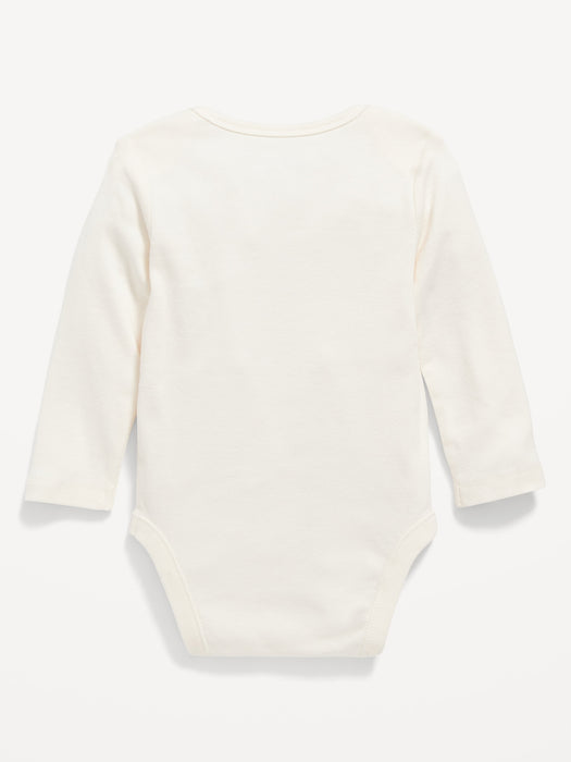 Unisex Long-Sleeve "Our Little Valentine" Graphic Bodysuit for Baby