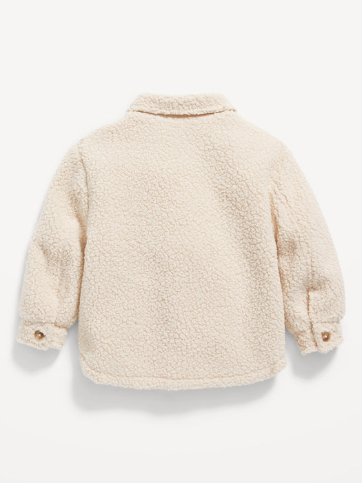 Cozy Sherpa Shacket for Toddler Girls