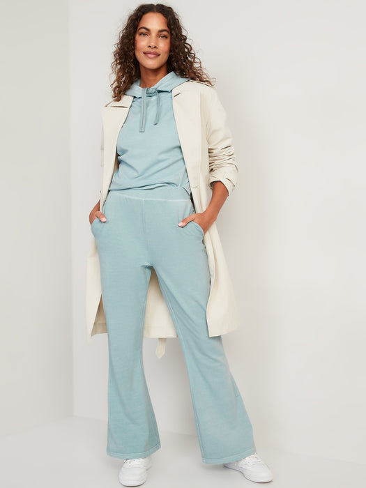 Extra High-Waisted Snuggly Fleece Flare Sweatpants for Women