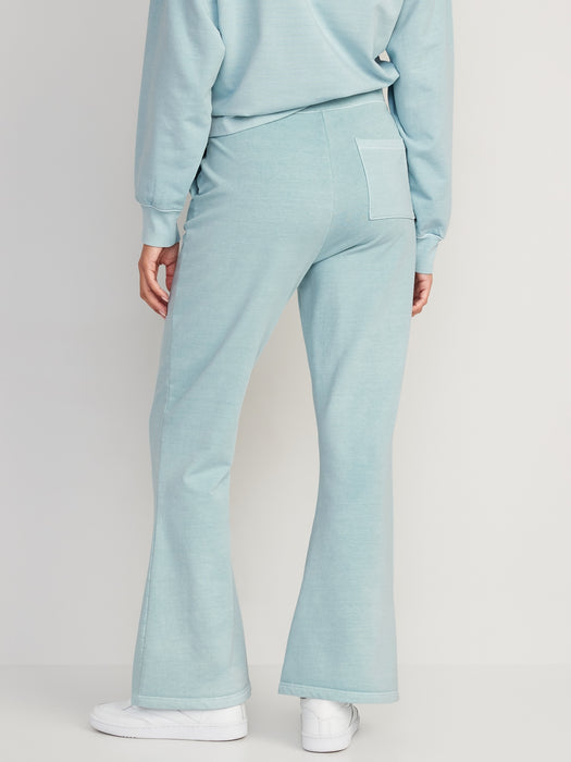 Extra High-Waisted Snuggly Fleece Flare Sweatpants for Women