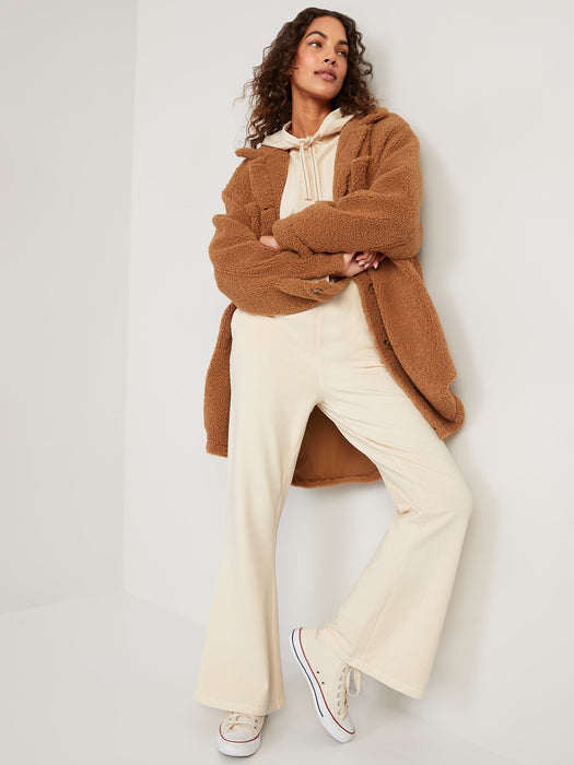 Extra High-Waisted Snuggly Fleece Flare Sweatpants for Women