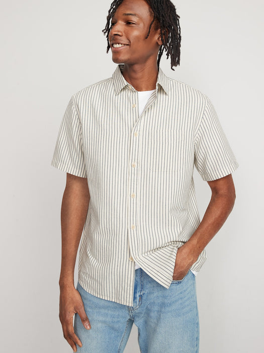 Regular-Fit Everyday Short-Sleeve Oxford Shirt for Men