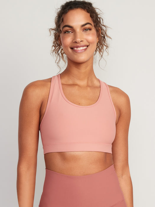 Medium-Support PowerSoft Racerback Sports Bra for Women