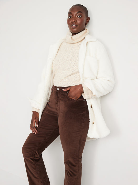 High-Waisted OG Straight Velvet Pants for Women