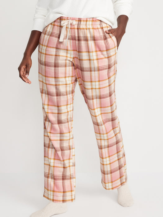 Printed Flannel Pajama Pants for Women - Multi