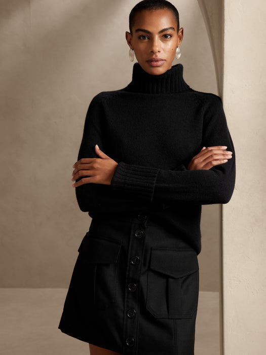 BR ARCHIVES Cashmere Turtleneck Sweater - Black