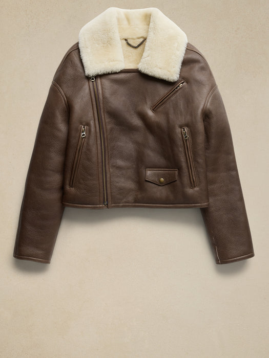 Montone Shearling Moto Jacket