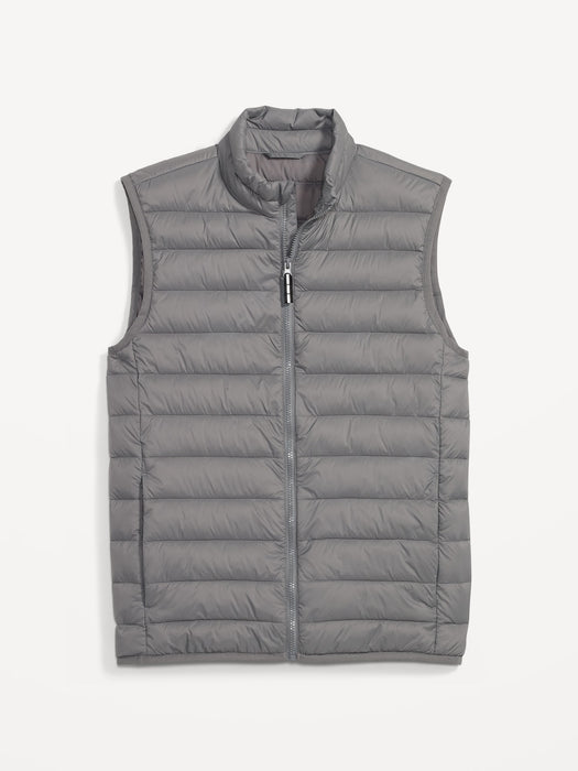 Water-Resistant Narrow-Channel Puffer Vest for Men