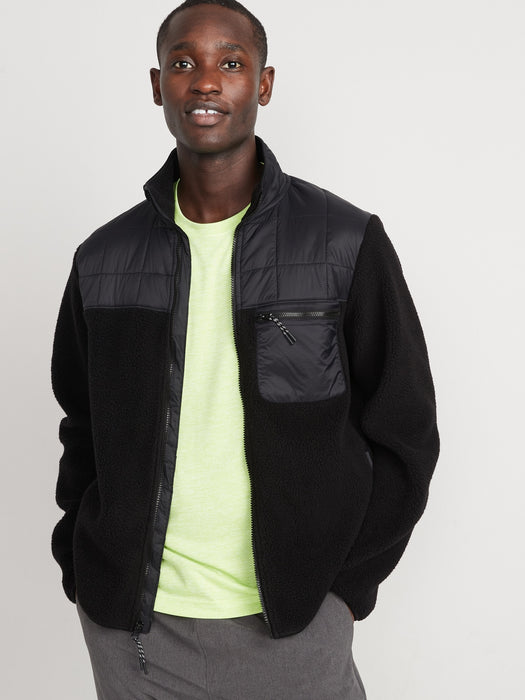 Cozy Sherpa Hybrid Zip Jacket for Men