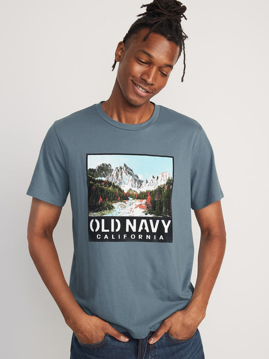 Logo-Graphic Crew-Neck T-Shirt for Men