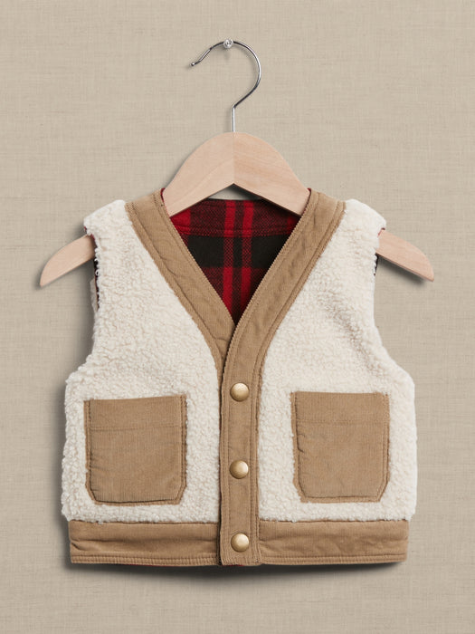 Baby Reversible Plaid Vest