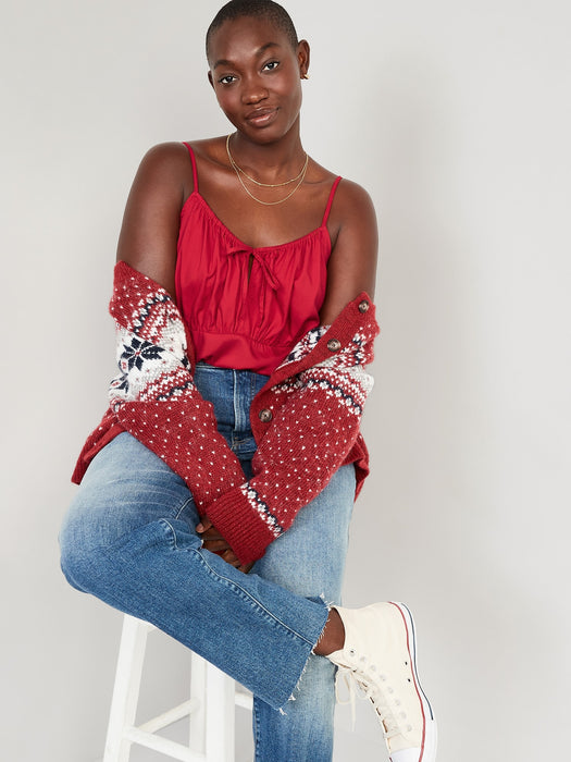 Smocked Babydoll Cami Top for Women