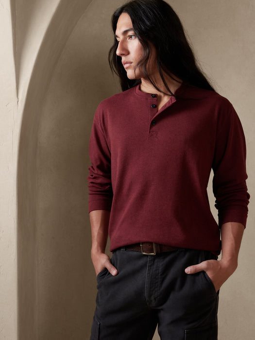 Rian Henley T-Shirt - Burgundy