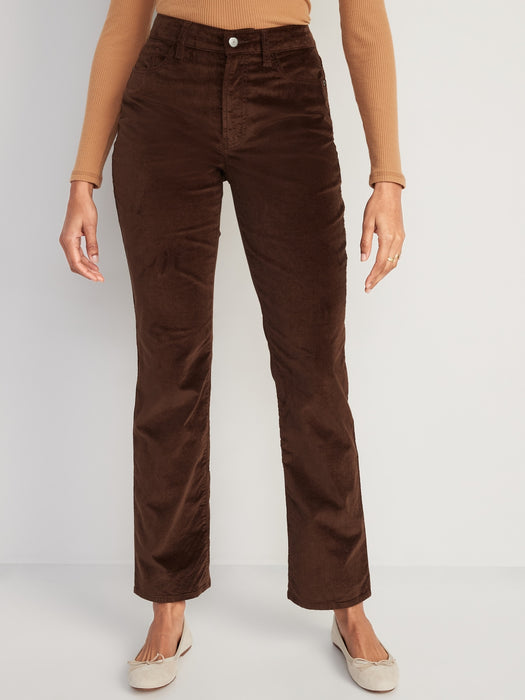 High-Waisted OG Straight Velvet Pants for Women