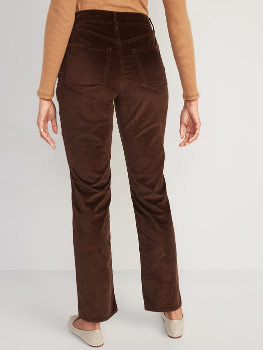 High-Waisted OG Straight Velvet Pants for Women