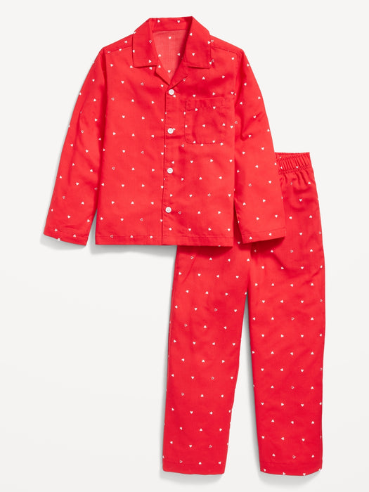 Gender-Neutral Matching Flannel Pajama Set for Kids