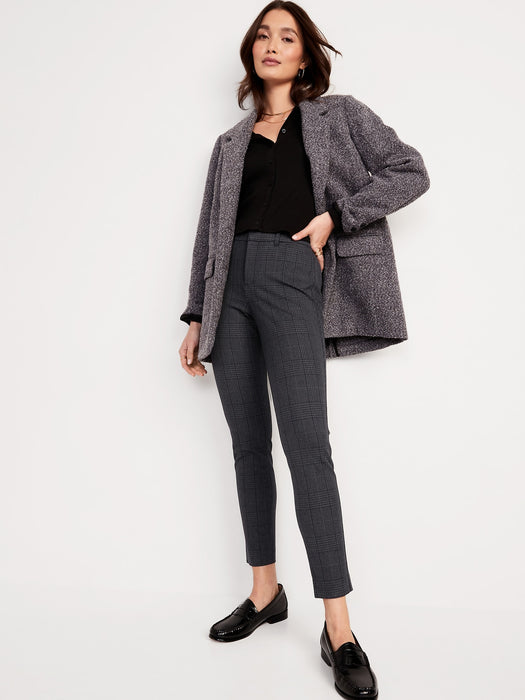 High-Waisted Printed Never-Fade Pixie Skinny Ankle Pants for Women