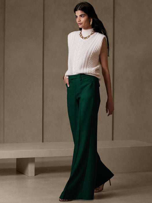 Lido Wide-Leg Wool Pant