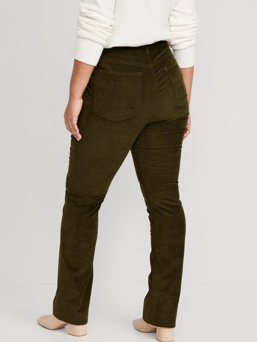 Extra High-Waisted Kicker Corduroy Boot-Cut Pants for Women