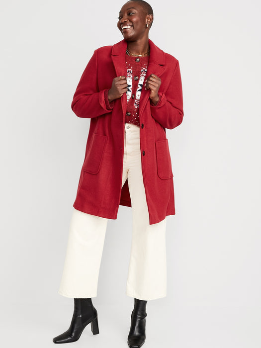 Oversized Soft-Brushed Overcoat for Women