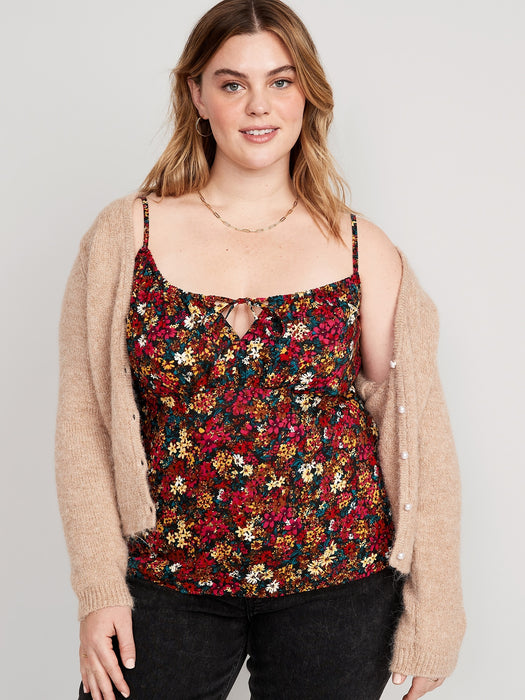 Smocked Babydoll Cami Top for Women