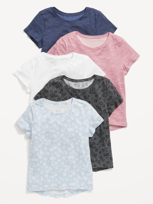 Softest Short-Sleeve T-Shirt Variety 5-Pack for Girls