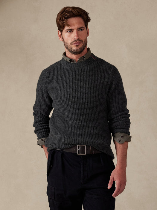Artie Cashmere Sweater - Dark charcoal grey