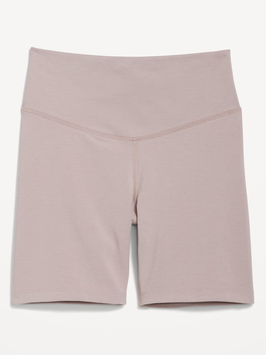 Extra High-Waisted PowerChill Hidden-Pocket Biker Shorts for Women -- 6-inch inseam