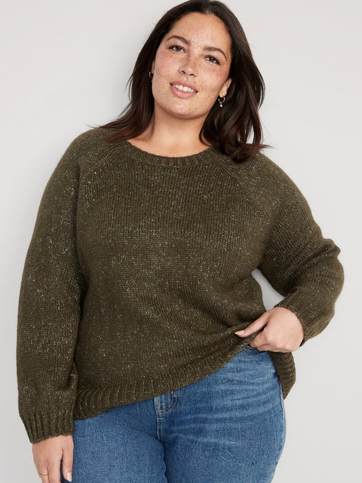 Cozy Shaker-Stitch Pullover Sweater for Women