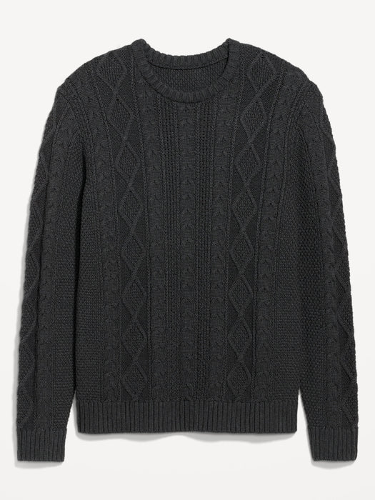 Cozy Cable-Knit Cotton Sweater for Men