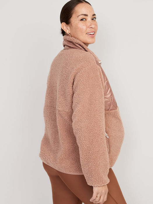 Maternity 1/2-Zip Hybrid Jacket