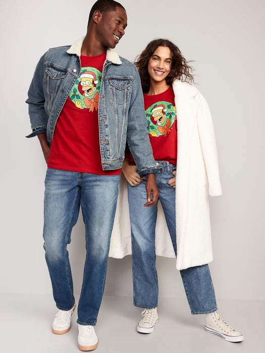 The Simpsons™ Christmas Matching Gender-Neutral T-Shirt for Adults