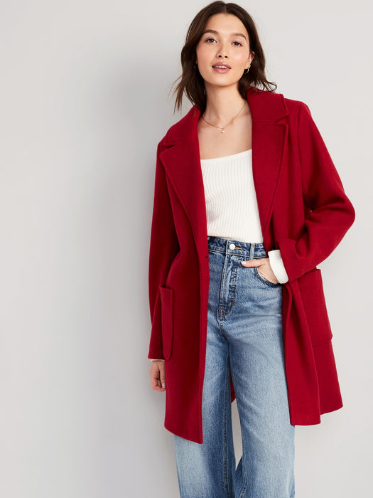 Oversized Soft-Brushed Overcoat for Women