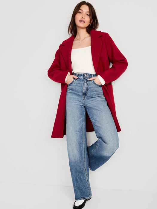 Oversized Soft-Brushed Overcoat for Women