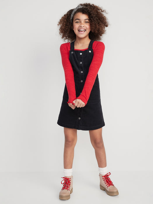 Corduroy Pinafore Overall Dress for Girls