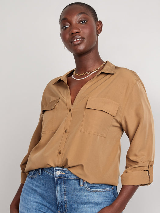 Utility Button-Down Shirt for Women
