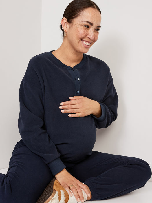 Maternity Microfleece Pajama Top