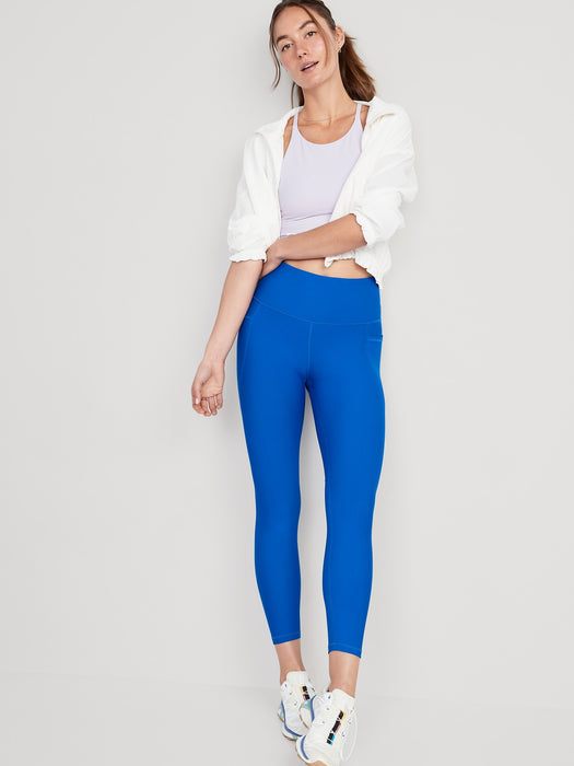 High-Waisted PowerSoft 7/8-Length Side-Pocket Leggings for Women