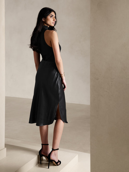 Bliss Silk Midi Skirt